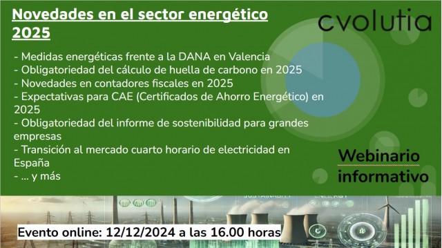 Descubre las novedades del sector energético en 2025: webinario Evolutia