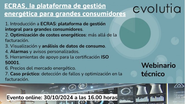 Webinario "ECRAS, la plataforma de gestión energética para grandes consumidores"